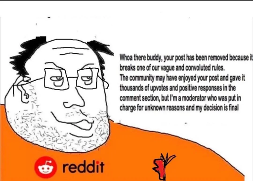 Reddit moderators be like: