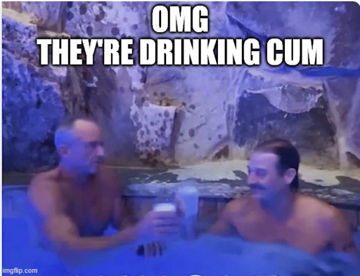 RFK Jr. and Kid Rock share a tender moment in the hot tub, drinking white fluid from their respective glasses
